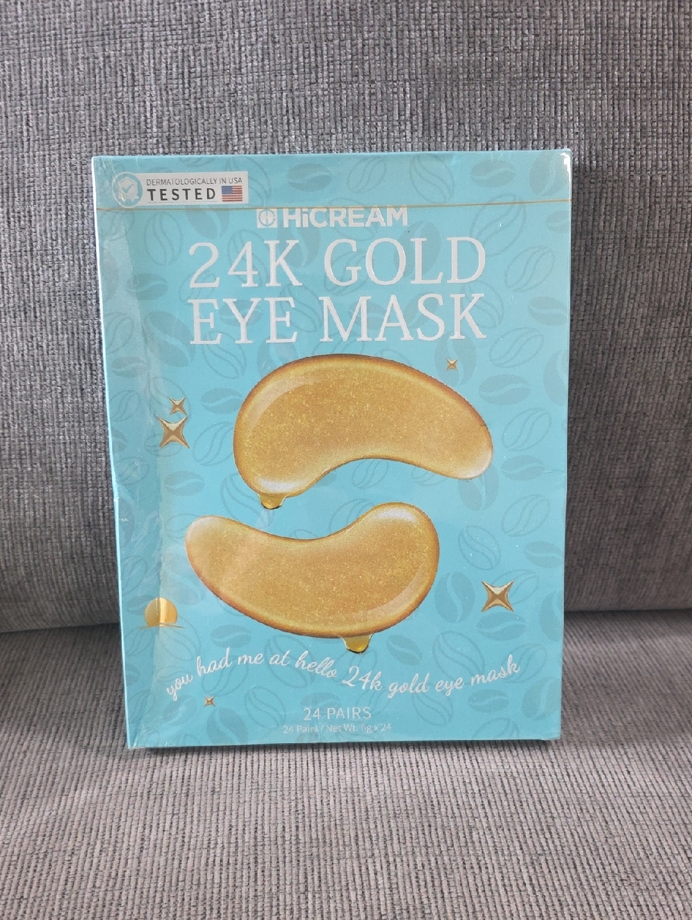 Hicream 24K Gold Eye Mask, New In Box, 24 Pairs Under Eye Patches.